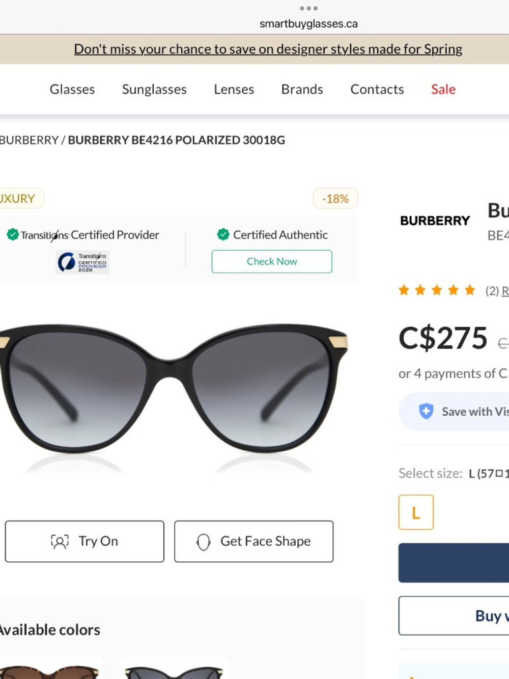 Burberry sunglasses